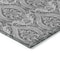 Homeroots 8' Runner Gray Damask Washable Non Skid Indoor Outdoor Runner Rug 563872 - alternate 4