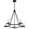 Nuvo Valentine, 5 Light Chandelier, Black Finish, Hammered Glass 60/8258 - alternate 2