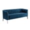 Homeroots 76" Blue Sofa With Silver Legs 480905 - alternate 3