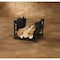 Home Impressions Steel & Canvas 16'' W x 13-1/2'' H x 15'' D Black Fireplace Log Holder WF-15245 - alternate 3