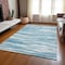 Homeroots 10' X 14' Teal Blue And Ivory Abstract Washable Indoor Outdoor Area Rug 613132 - alternate 6