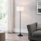 Homeroots 62" Black Floor Lamp With White Fabric Drum Shade 523538 - alternate 4