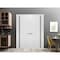 Sartodoors Slab Barn Door Panel, Planum 0011 White Silk and Aluminum Strips, Sturdy Finished Doors, Pocket Clo PLANUM0011S-WS-3096 - alternate 2