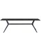 Homeroots 63" Black Sintered Stone and Steel Trestle Base Dining Table 543507 - alternate 4