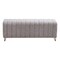 Homeroots 48in Gray and Gold Upholstered Bench 668854 - alternate 1