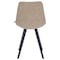 Leisuremod Markley Modern Leather Dining Chair With Metal Legs in Taupe MC18TP - alternate 3