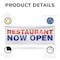 Signmission Restaurant Now Open, 36 Inch x 96 Inch, Vinyl Banner B-96-30834 - alternate 3