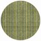 Homeroots 8' Olive Green And Lime Green Round Striped Washable Indoor Outdoor Area Rug 615063 - alternate 5
