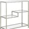 Homeroots 36" Silver Metal and Glass Three Tier Etagere Bookcase 527568 - alternate 2