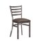 Flash Furniture HERCULES Silver Antique Finish with Clear Coat Ladder Back Metal Restaurant Chair - Mocha Vinyl Seat XU-DG694BLAD-CLR-MCHV-GG - alternate 1