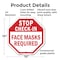 Signmission Stop Check-in Face Masks Required, 10 Inch X 10 Inch, Plastic Sign OC-P-10-54 - alternate 5