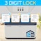 Serenelife Lockable Storage Box, 8 Gallon Capacity Storage Trunk with Combination Lock, Locking Container Bin SLSBXN850BL - alternate 2