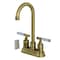 Kingston Brass Double-Handle 4" Centerset Bar Faucet, Antique Brass KB8493KPS - alternate 1