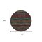 Homeroots 8' Black Green And Gold Round Striped Washable Indoor Outdoor Area Rug 588240 - alternate 3