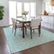 Homeroots 8' X 10' Aqua And Beige Ogee Washable Indoor Outdoor Area Rug 601611 - alternate 2