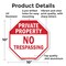 Signmission Private Property No Trespassing, 10 Inch X 10 Inch, Aluminum Metal Signs OC-A-10-161 - alternate 5