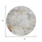 Homeroots 8' Linen Gray And Ivory Round Abstract Washable Indoor Outdoor Area Rug 616870 - alternate 6