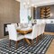 World Rug Gallery Geometric Distressed Abstract Washable Non Slip Area Rug 5 ft x 7 ft Black WR69BLACK5X7 - alternate 3