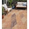 Homeroots 5' X 8' Orange Peach And Ruby Red Argyle Washable Indoor Outdoor Area Rug 613718 - alternate 1