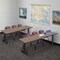 Regency Cain T-Base Training Seminar Table W/ 3 M Stack Chairs, 84 in W, 24 in L, Noble Oak MTRCT8424NO47BY - alternate 2
