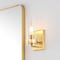 Jonathan Y Harper 4.5 in. 1-Light Coastal Minimalist Iron/Glass LED Sconce, Brass Gold/Clear, 2PK JYL9909A-SET2 - alternate 3