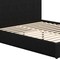 Homeroots Black Ribbed Texture Velvet Upholstered Queen Bed Frame 583190 - alternate 4