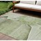 Homeroots 8' X 10' Artichoke Green And Gray Floral Washable Indoor Outdoor Area Rug 582233 - alternate 1