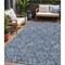Homeroots 5' X 8' Navy Blue And Ivory Floral Washable Indoor Outdoor Area Rug 594642 - alternate 1