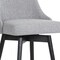 Homeroots 30" Light Gray and Black Fabric with Solid Wood Swivel Bar Height Bar Chair 534483 - alternate 5