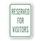 Signmission Reserved For Visitors, Heavy-Gauge Aluminum Rust Proof Parking Sign, 18" x 24", A-1824-24787 A-1824-24787 - alternate 1