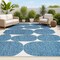 Jonathan Y Rayna Modern Geometric Organic Shapes Navy/Cream 3 ft. x 5 ft. Indoor/Outdoor Area Rug TSN305B-3 - alternate 1