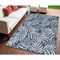 Homeroots 4' X 6' Navy Blue Sky Blue And Ivory Palm Leaf Indoor Outdoor Area Rug 552514 - alternate 6