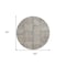 Homeroots 8' Beige Taupe And Brown Round Patchwork Washable Indoor Outdoor Area Rug 581571 - alternate 5