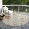 Homeroots 8' Ivory Brown And Gray Round Moroccan Washable Indoor Outdoor Area Rug 605159 - alternate 4