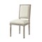 Homeroots Set of Two Cream and Brown Upholstered Linen Dining Side Chairs 535363 - alternate 1