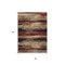 Homeroots 5' X 8' Brown Beige And Burgundy Abstract Washable Indoor Outdoor Area Rug 612528 - alternate 5