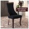 Leisuremod Novara Collection Modern Wooden Dining Chair in Black Velvet NC20BLF - alternate 6