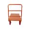 5Seconds Brand STEEL STRONG Platform Cart 48X24 w/ 3000Lb Capacity, 8" Red Swivel Wheels With Lock, Diamond Plated 555036 - alternate 2