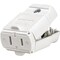 Leviton 15A 125V 2-Wire 2-Pole Hinged Cord Connector White 016-102-WP - alternate 2