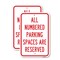 Signmission All Numbered Parking Spaces Are Reserved, 18'' X 24'' 2 Signs, Heavy Gauge Aluminum, 2PK A-1824-2PACK-25307 - alternate 1