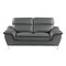 Homeroots 86" Gray Leather Sofa With Silver Legs 329499 - alternate 1