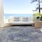 Homeroots 8' Purple And Green Round Abstract Washable Indoor Outdoor Area Rug 564283 - alternate 4
