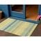 Homeroots 3' X 5' Yellow Denim Blue And Sky Blue Striped Washable Indoor Outdoor Area Rug 614857 - alternate 1