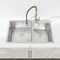 Wrightmaster 32 in. Drop-In Double Bowl 20 Gauge Silver Stainless Steel Kitchen Sink with Drain and Hook ZOR-BR03D-321908 - alternate 4