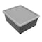Storex Deep Storage Tray with Lid, Black 62543U05C - alternate 1
