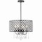 Jonathan Y Gigi 17 in. Metal/Crystal Adjustable LED Drop Chandelier, Black/Clear JYL7464A - alternate 6