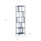 Homeroots 76" Blue Metal Five Tier Etagere Bookcase 527561 - alternate 3