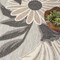 Homeroots 8' Beige Round Floral Indoor Outdoor Area Rug 527637 - alternate 4