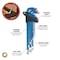 Performance Tool 9-Piece Metric Long Arm Hex Key Set W80201 - alternate 3