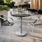 Flash Furniture Commercial All-Weather 31.5" Black Faux Marble HPL Tabletop with Silver RD Base ST-RD31-BKMAR-TR18S-GG - alternate 3